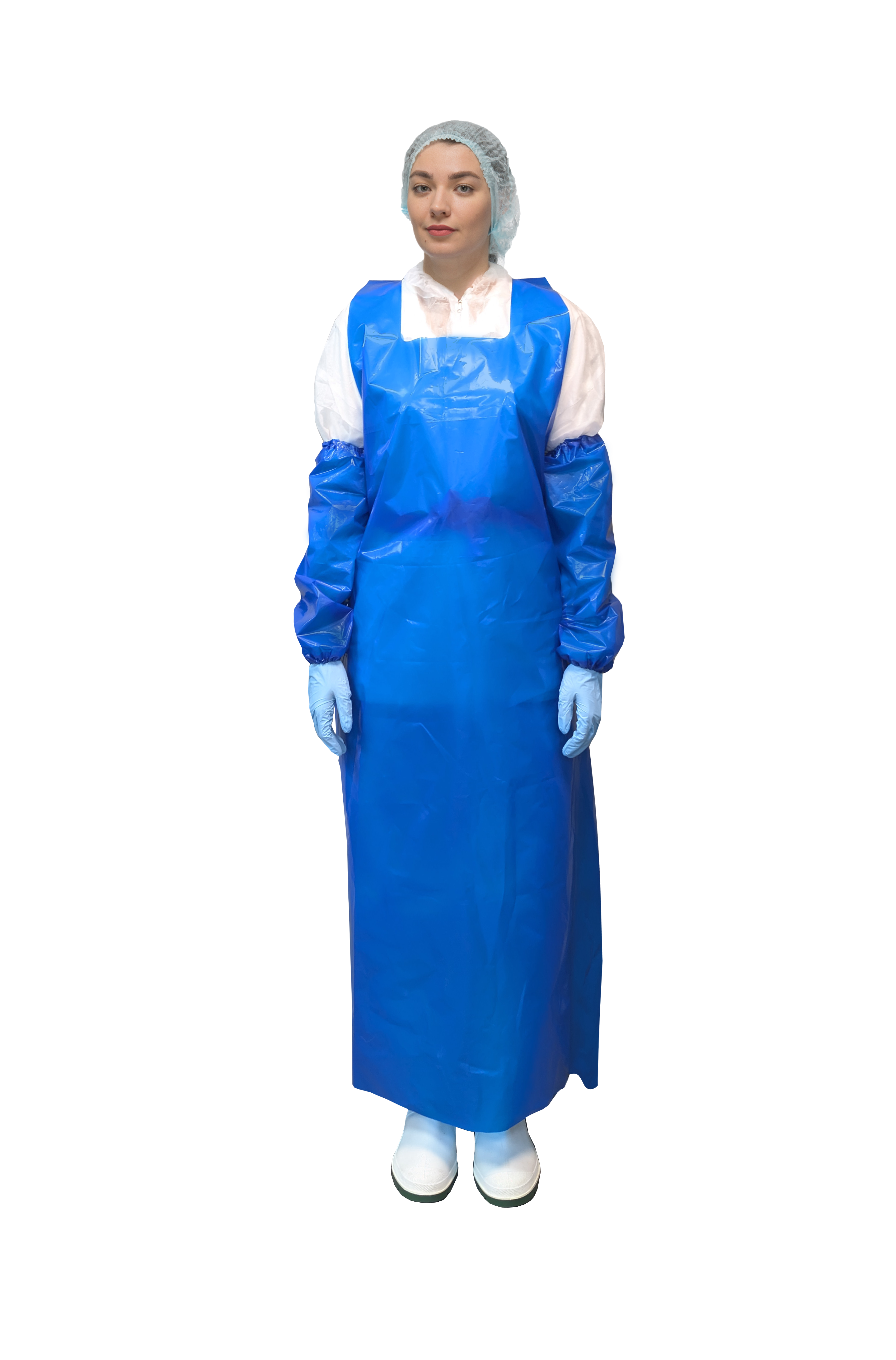 Fartuk HACCPER Evalux mnogorazovyi, 1500kh830 mm, 100 mkm, sinii