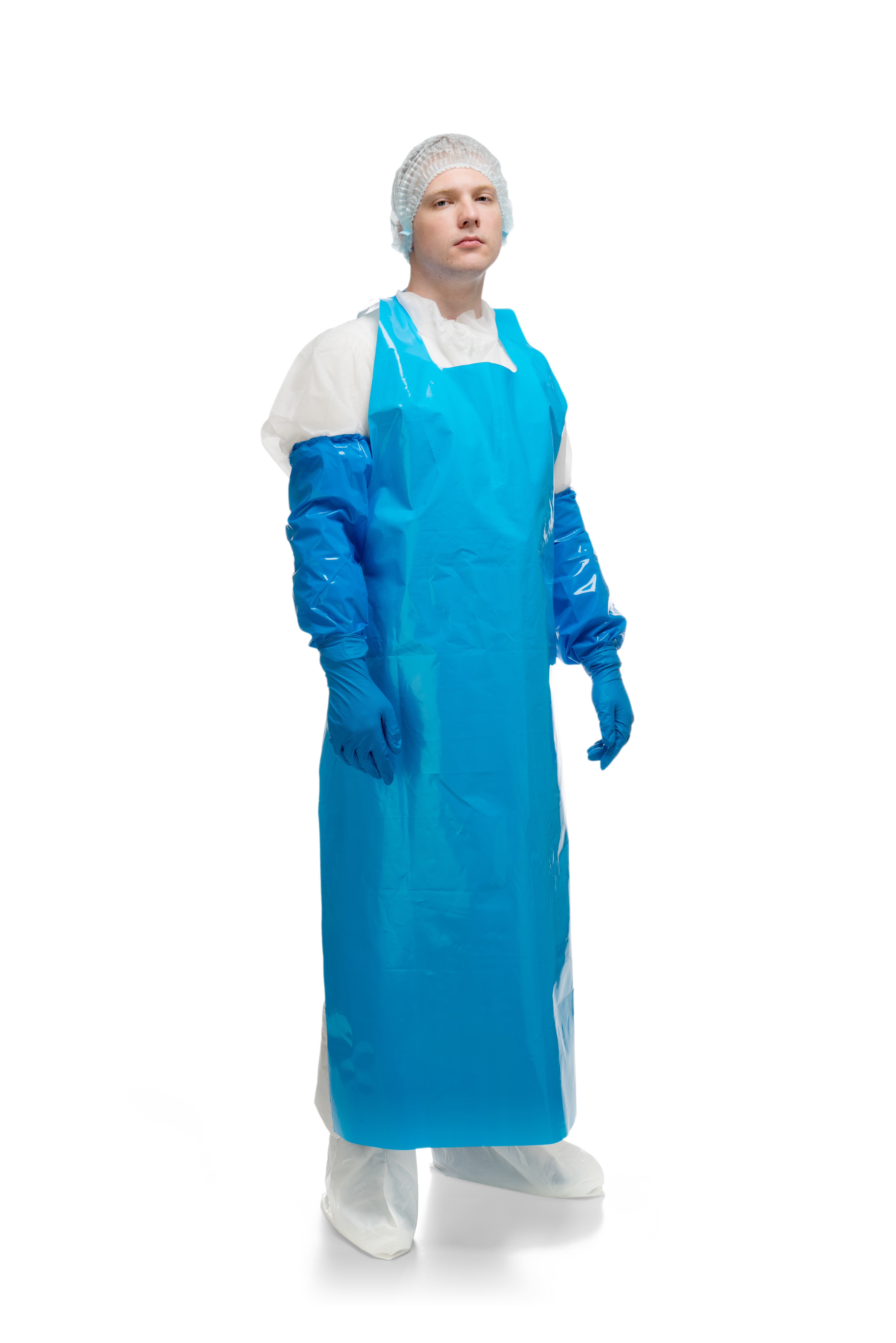 Mnogorazovyi fartuk HACCPER Evatex DUO 1500kh830, 200 mkm