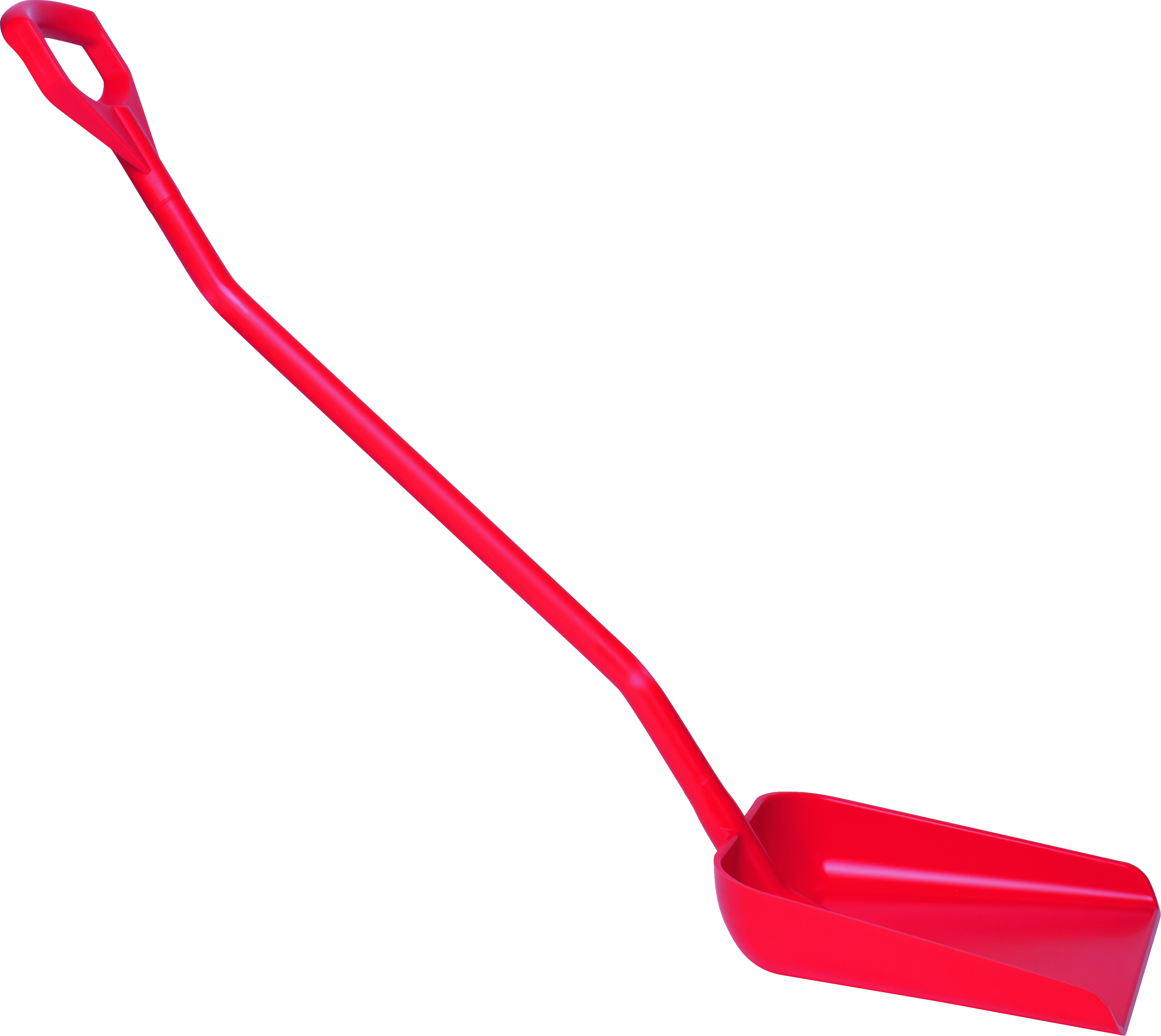 Лопата Vikan эргономичная с длинной рукояткой большая, 1310 мм, красная