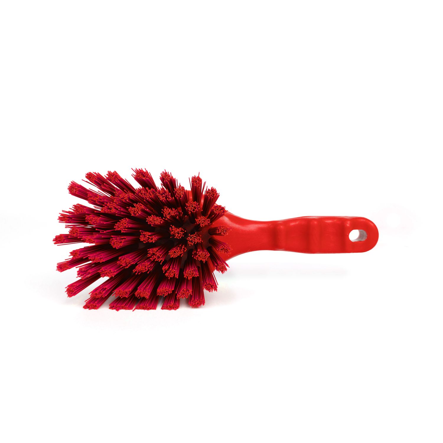 Щетка HACCPER с короткой ручкой для мытья и оттирки, жесткая, красный