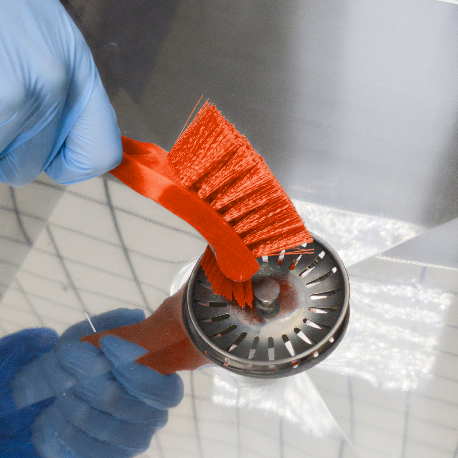 Щетка CONTROL POINT для мытья рабочих поверхностей 185 мм, красная 