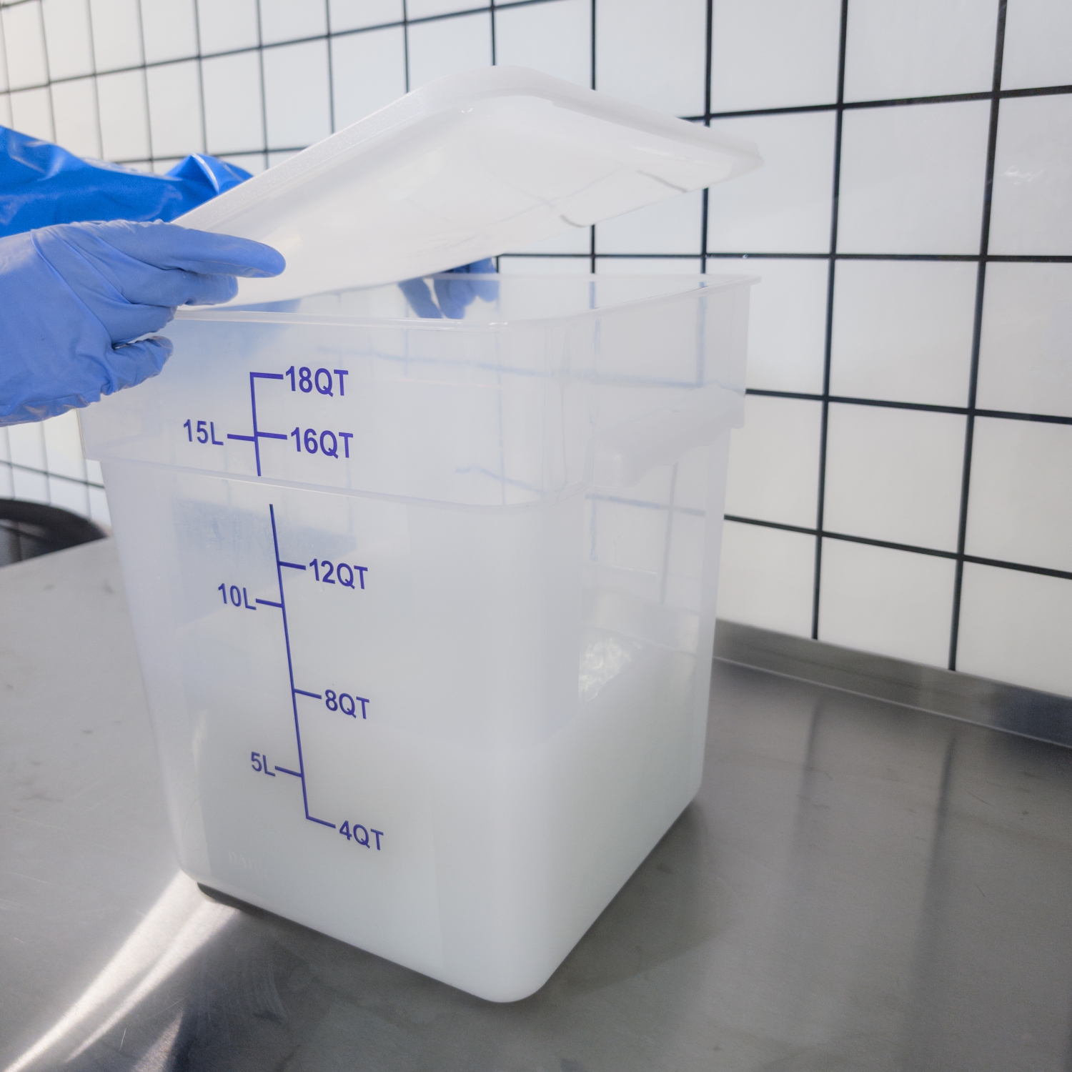 Пищевой контейнер HACCPER Gastra квадратный, с крышкой, 18 л