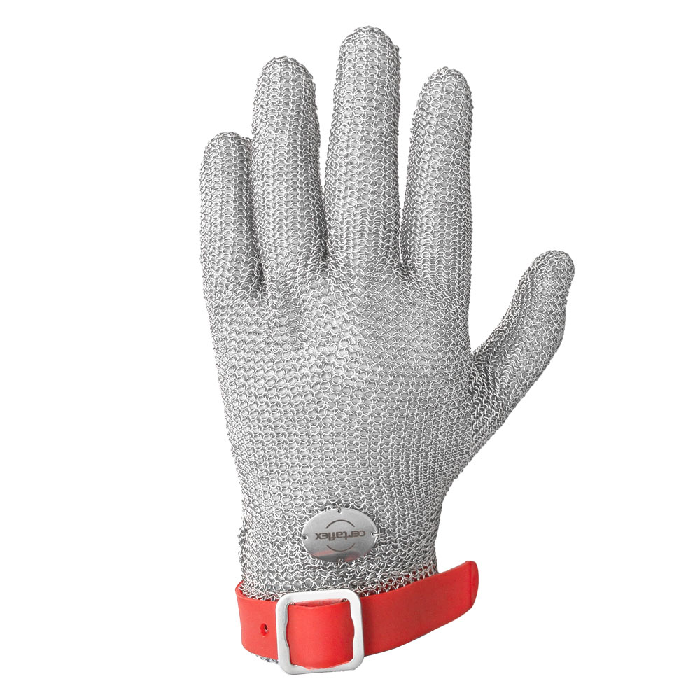 Кольчужная перчатка Certaflex Prima без отворота с пластиковым ремешком (размер L)