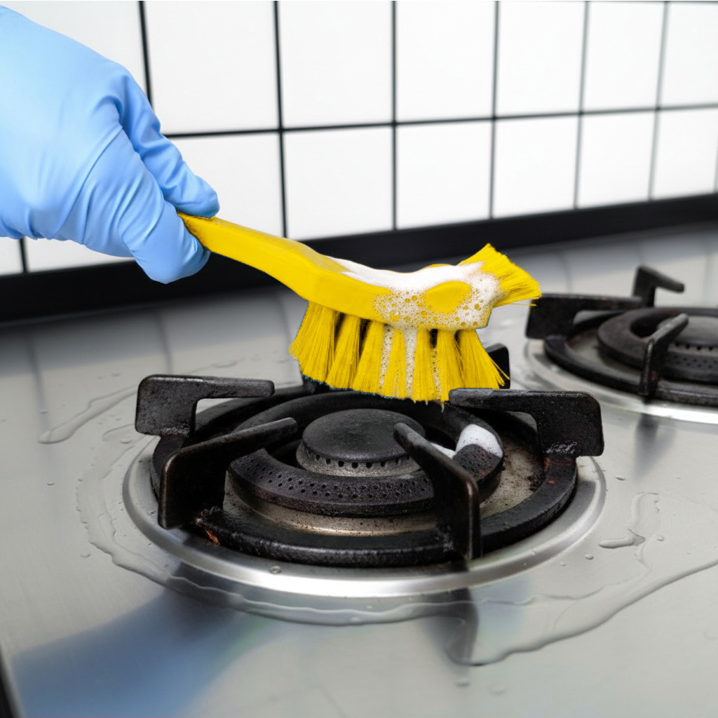 Щетка CONTROL POINT для мытья рабочих поверхностей 185 мм, жёлтая 