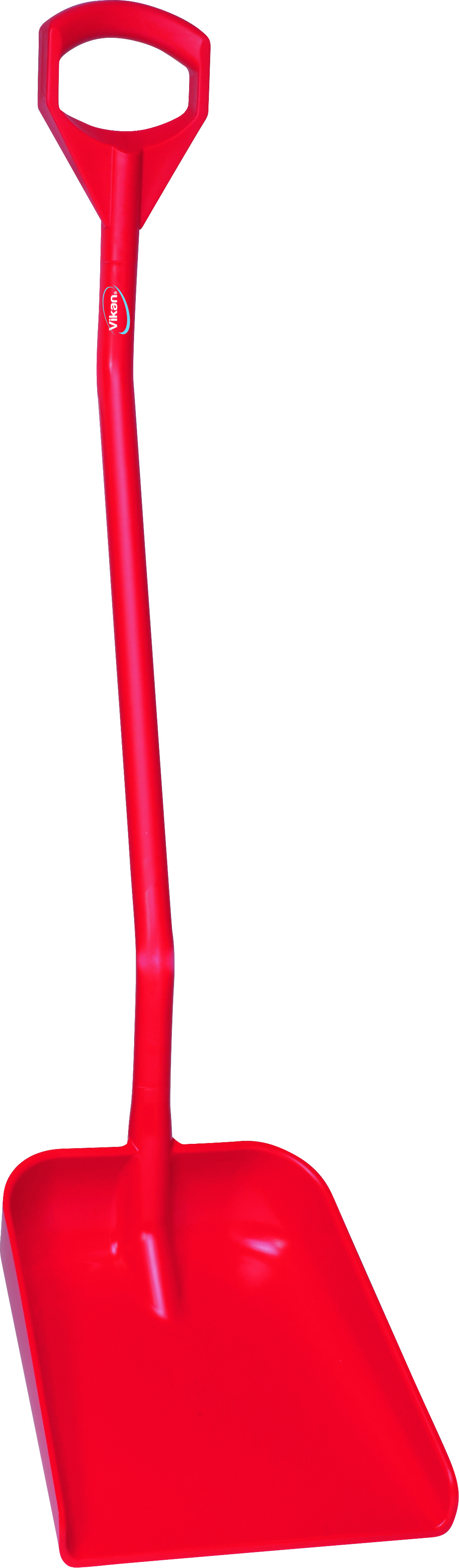 Лопата Vikan эргономичная с длинной рукояткой большая, 1310 мм, красная