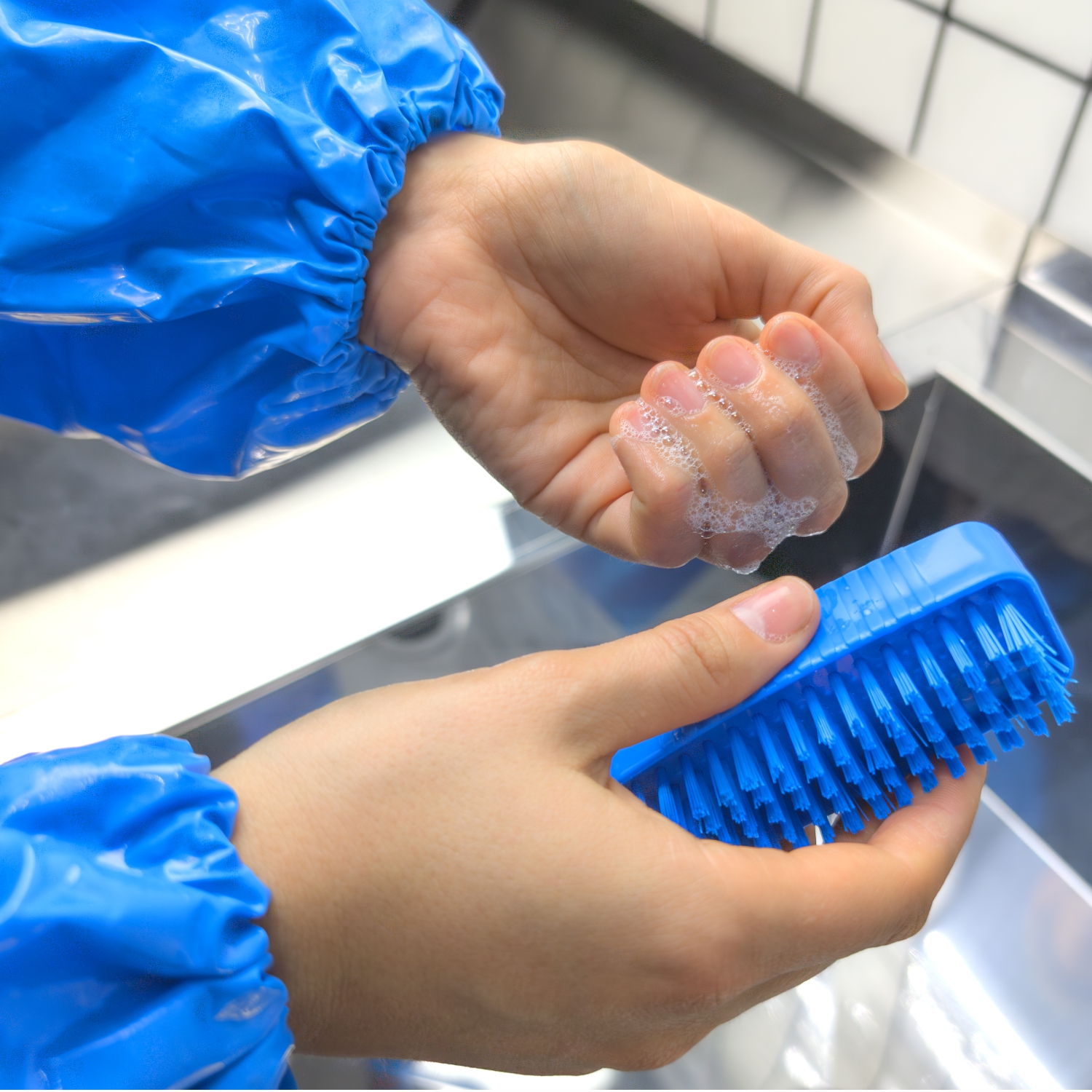 Щетка CONTROL POINT для мытья рук и ногтей 90 мм, синяя