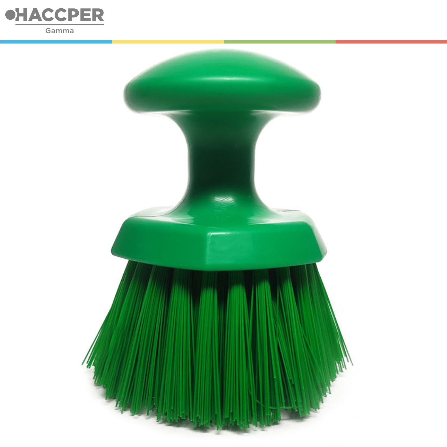 Щетка HACCPER ручная круглая, средней жесткости, зеленая