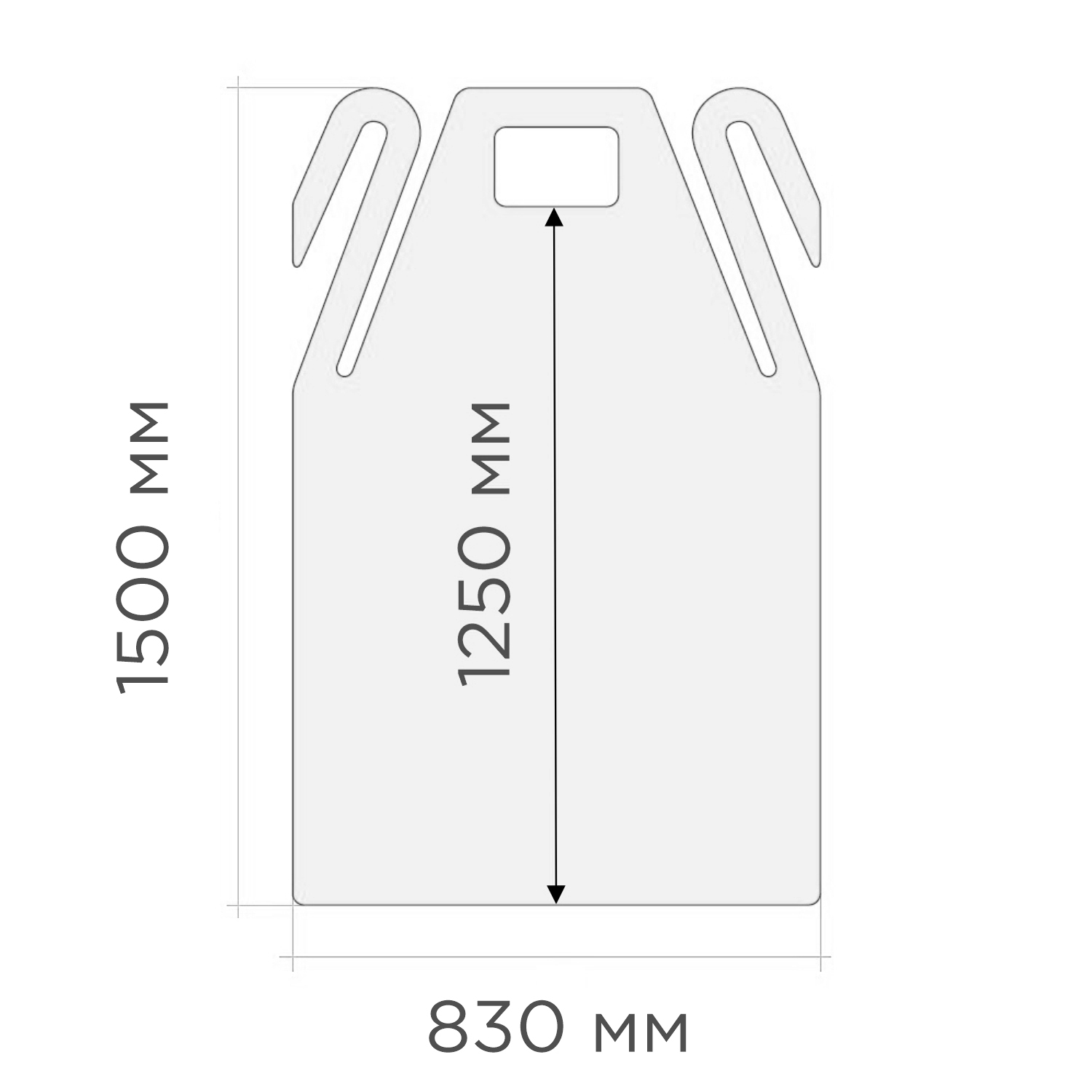 Фартук HACCPER Evatex 1500х830 мм, 100 мкм, белый