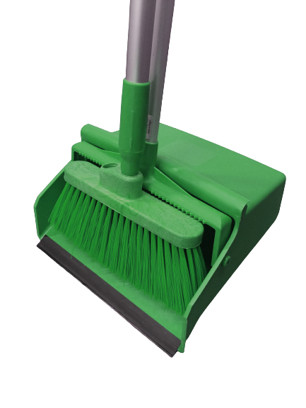 Набор для подметания HACCPER совок-ловушка, щетка и рукоятка, зеленый