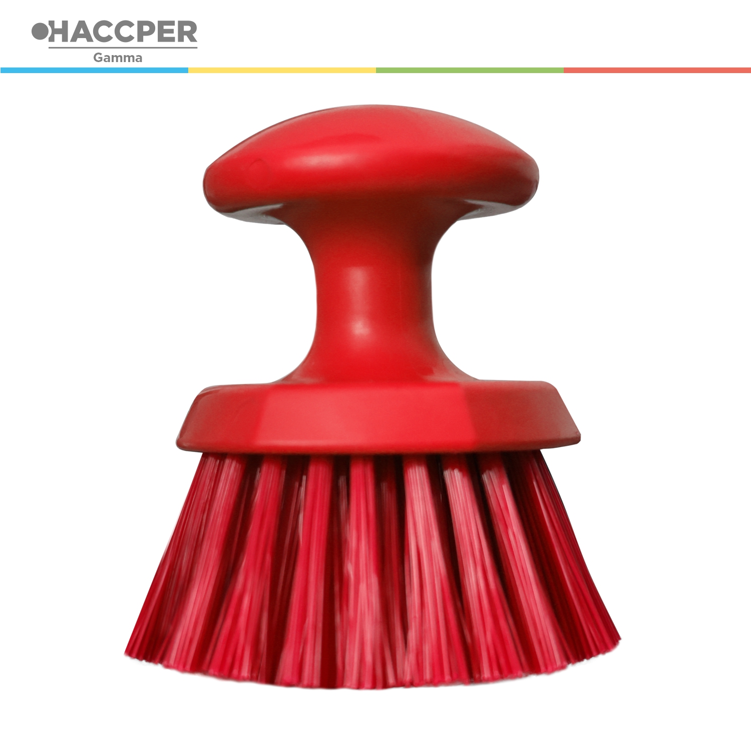 Щетка HACCPER ручная круглая, средней жесткости, красная