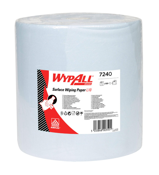 Бумажный протирочный материал WYPALL L10 EXTRA, в рулоне, синий