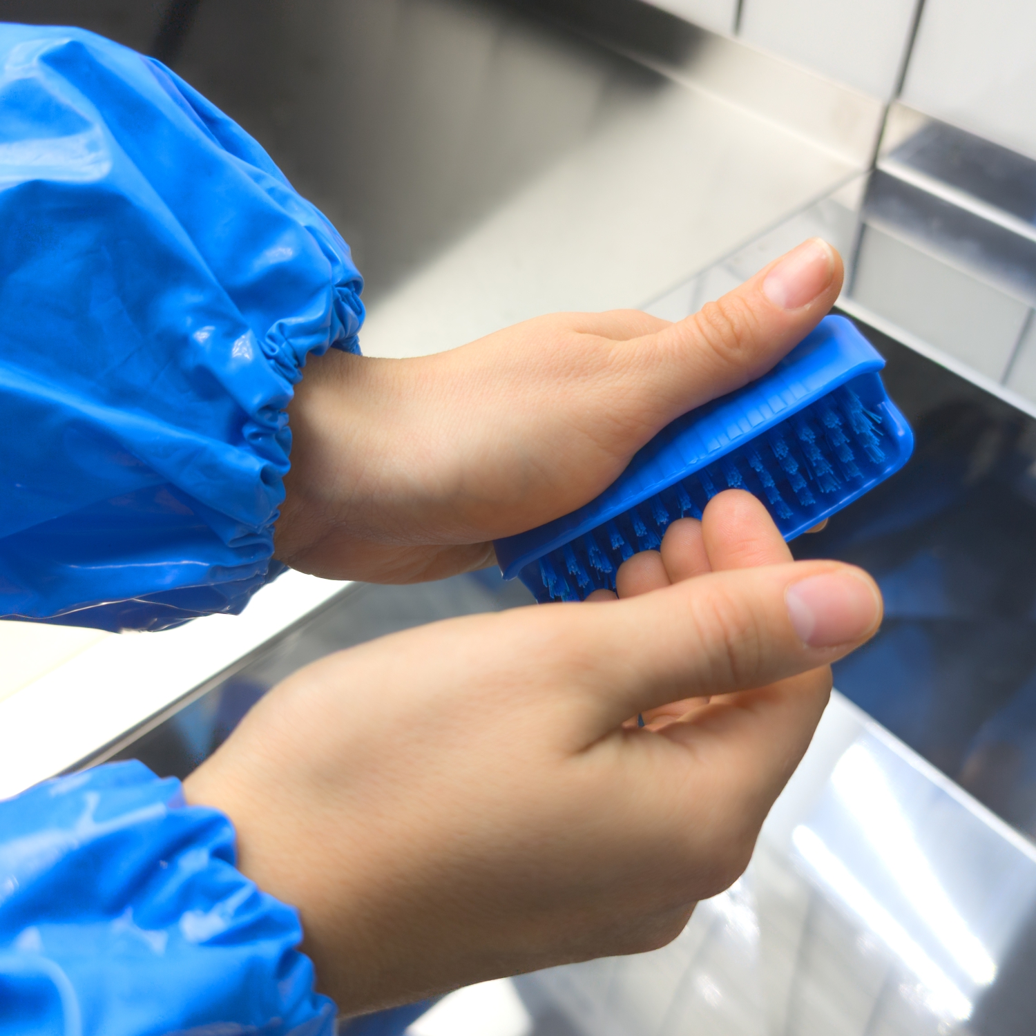 Щетка CONTROL POINT для мытья рук и ногтей 90 мм, синяя