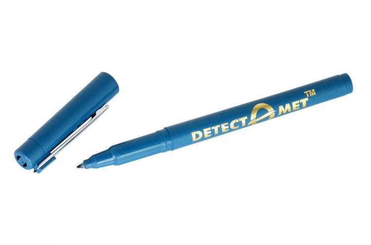 Маркер металлодетектируемый Deteсtamet с колпачком, тонкий, синий корпус, синие чернила DTMFM 0038