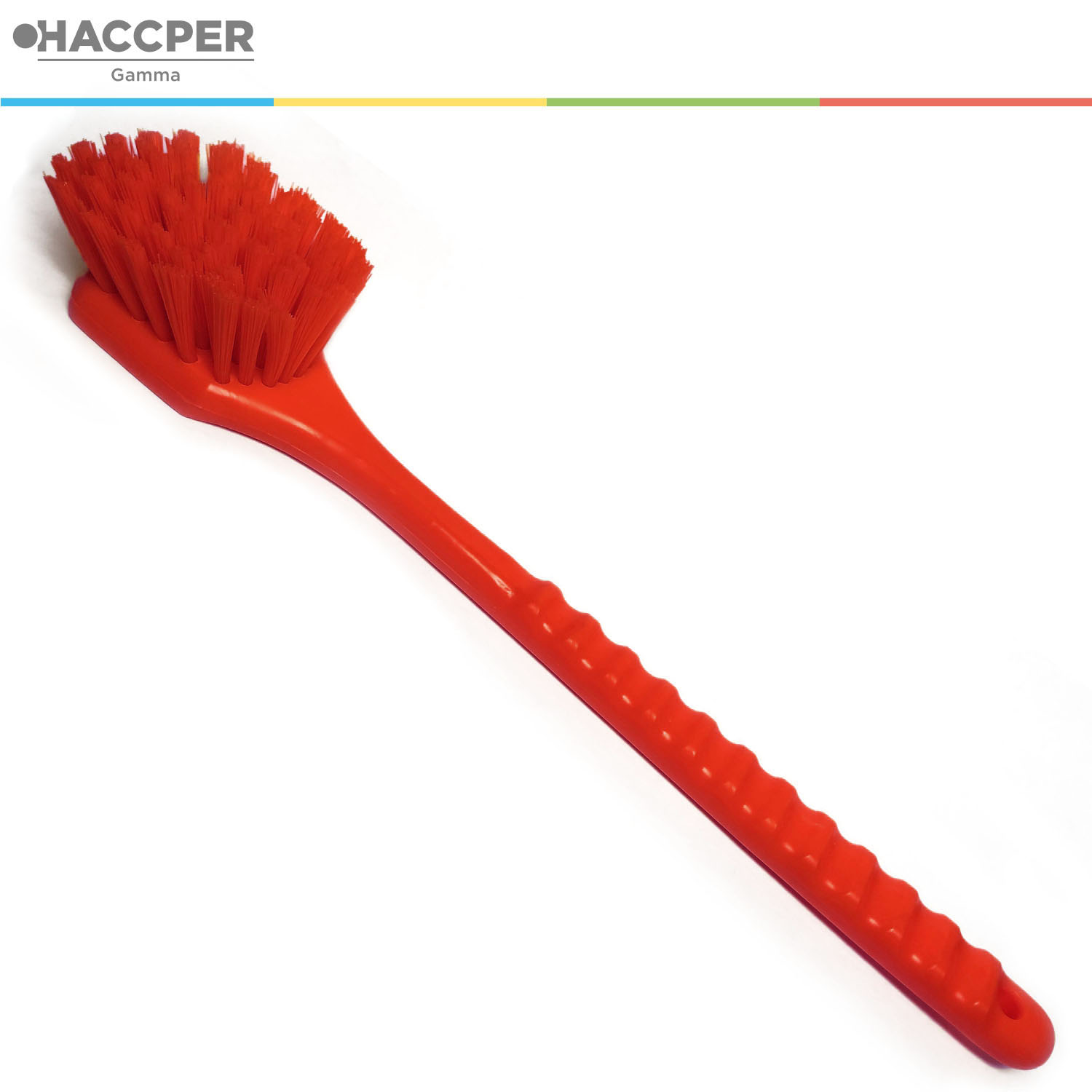 Щетка HACCPER с длинной ручкой, для мытья и оттирки, жесткая, 500 мм, красная