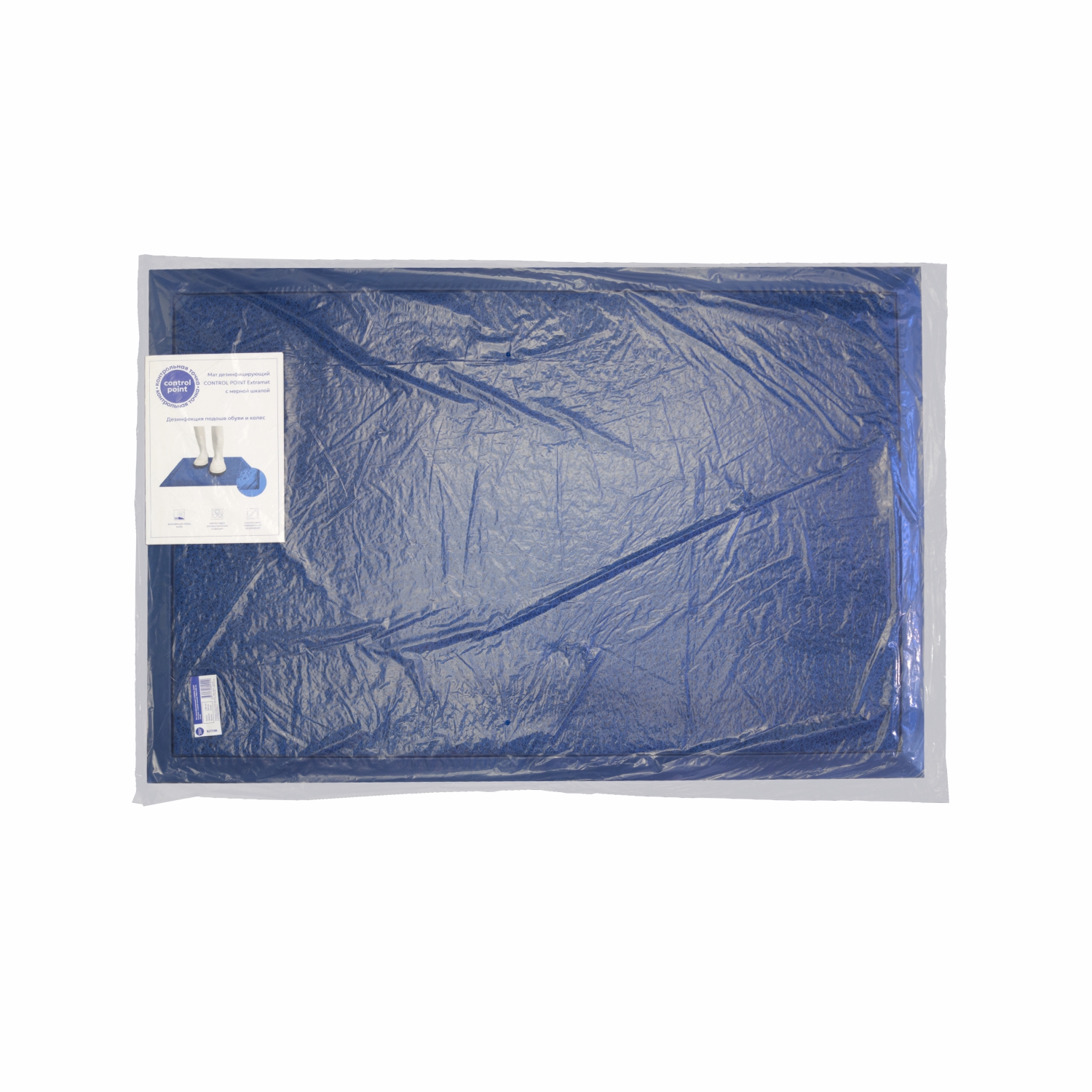 Мат дезинфицирующий CONTROL POINT Extramat с мерной шкалой 780х1180 мм, синий