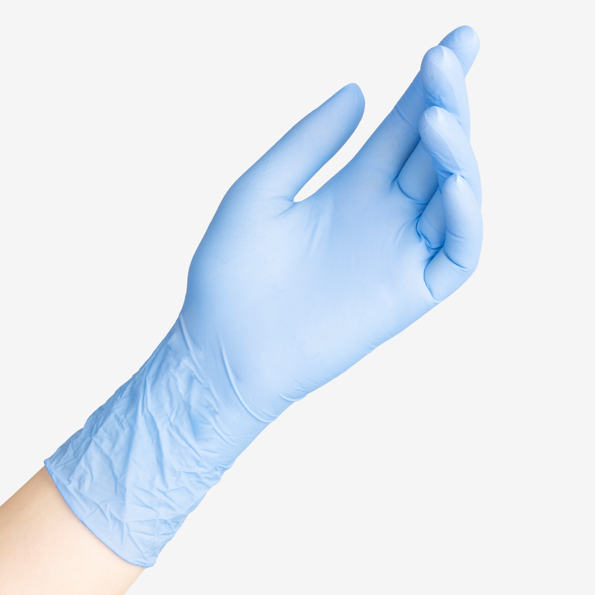 Нитриловые перчатки "Safe&Care" голубые, 3 гр, размер S, 100 шт. в упак.