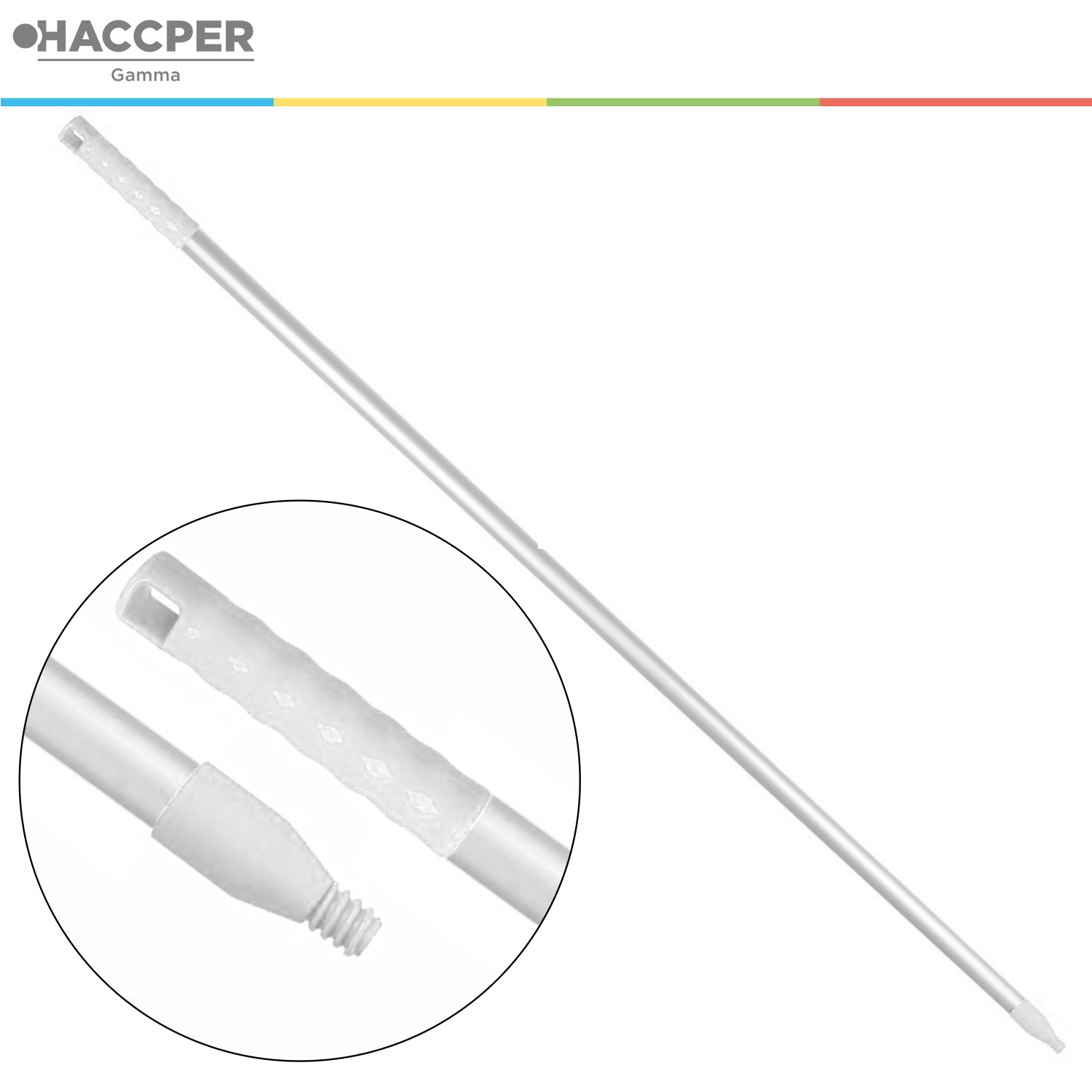 Рукоятка HACCPER алюминиевая, 1500 мм, белая