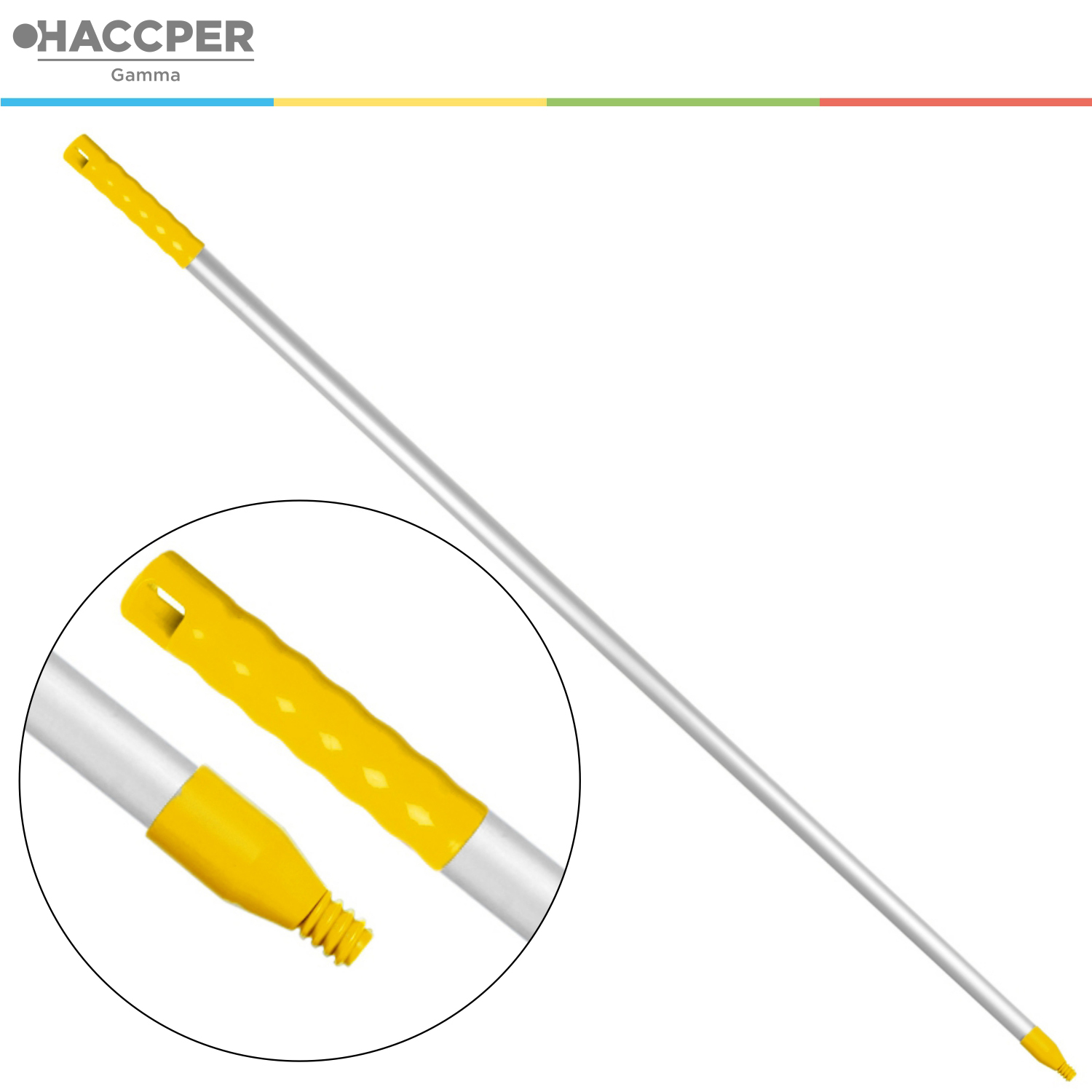 Рукоятка HACCPER алюминиевая, 1500 мм, желтая
