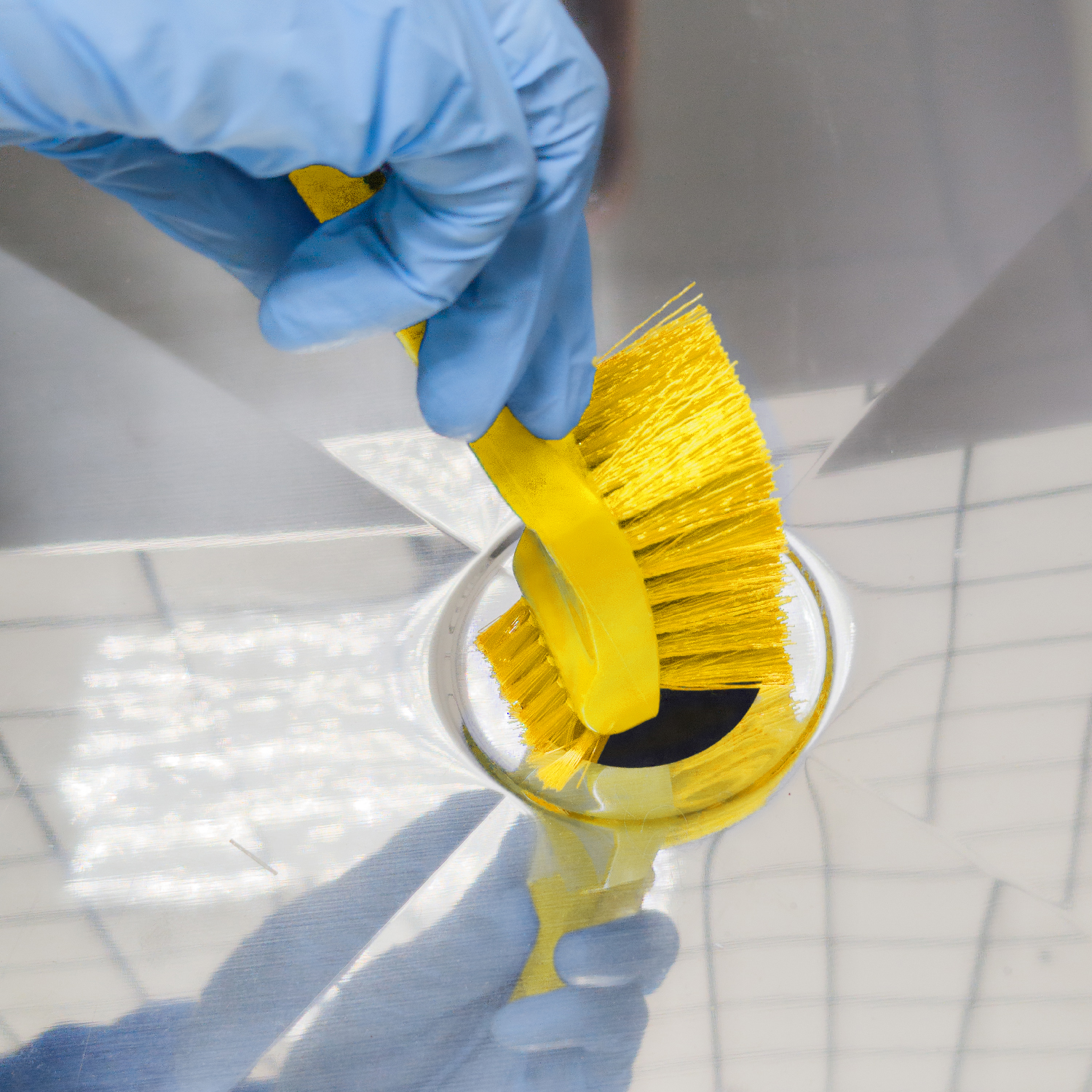 Щетка CONTROL POINT для мытья рабочих поверхностей 185 мм, жёлтая 