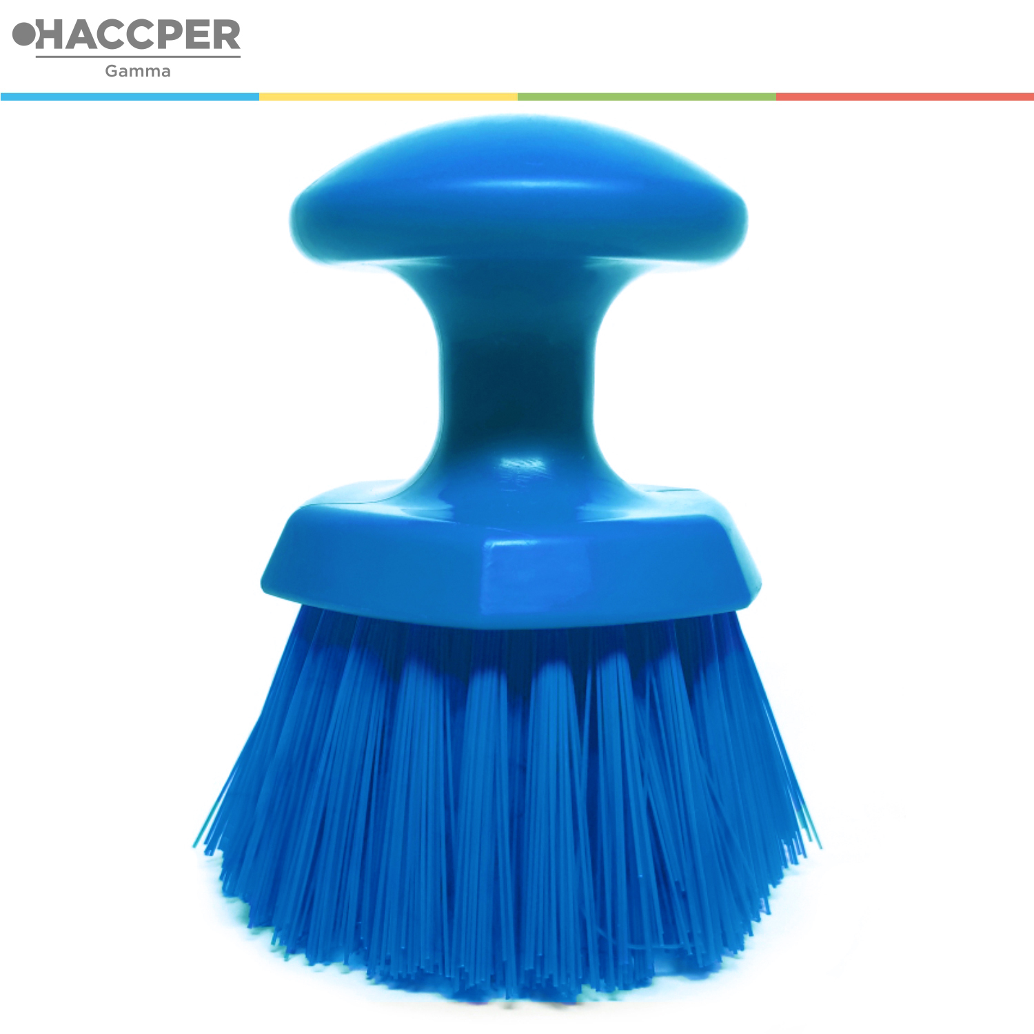 Щетка HACCPER ручная круглая, средней жесткости, синяя