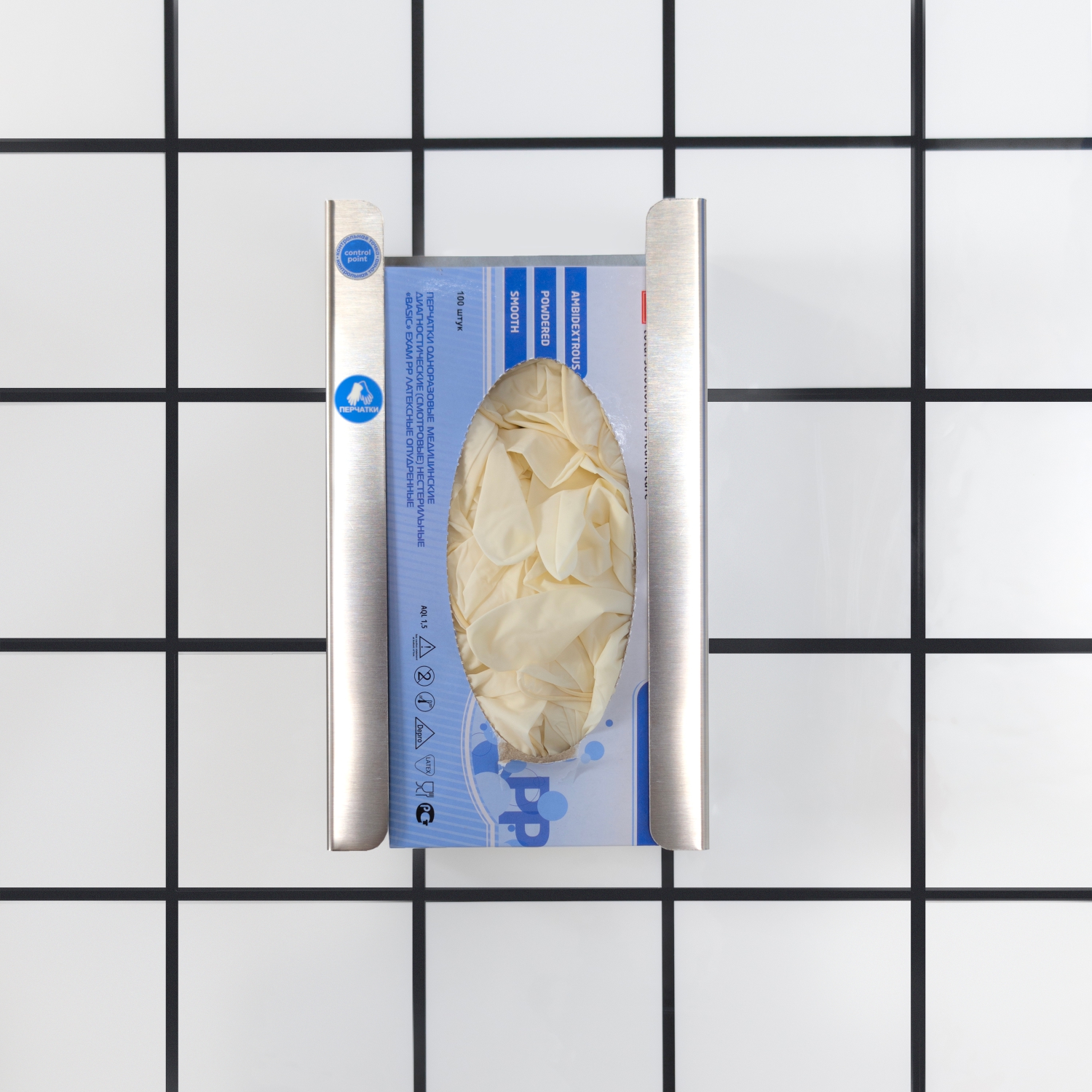 Диспенсер СONTROL POINT для перчаток, нержавеющая сталь, 225х137х85 мм