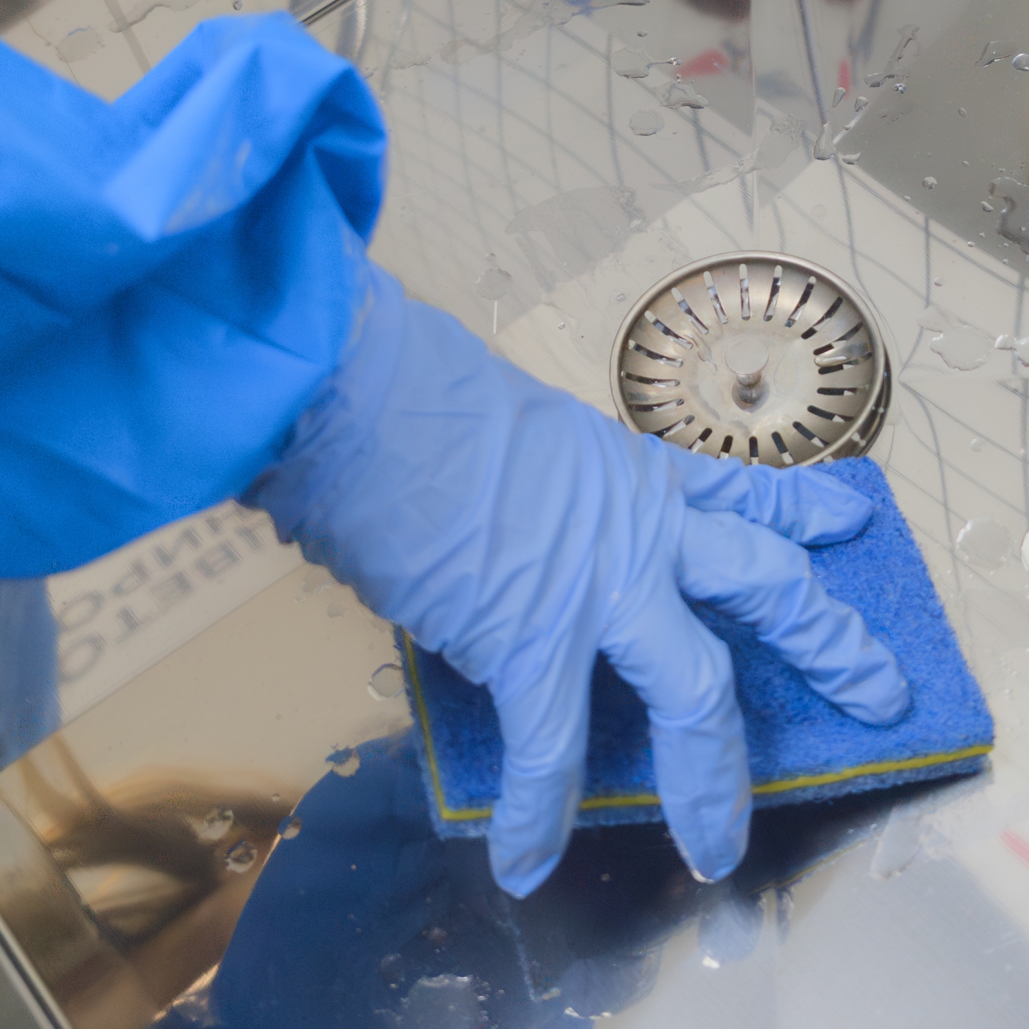 Сэндвич-пад HACCPER NoBrush, 130х85х15 мм, 5 шт/уп, синий/желтый