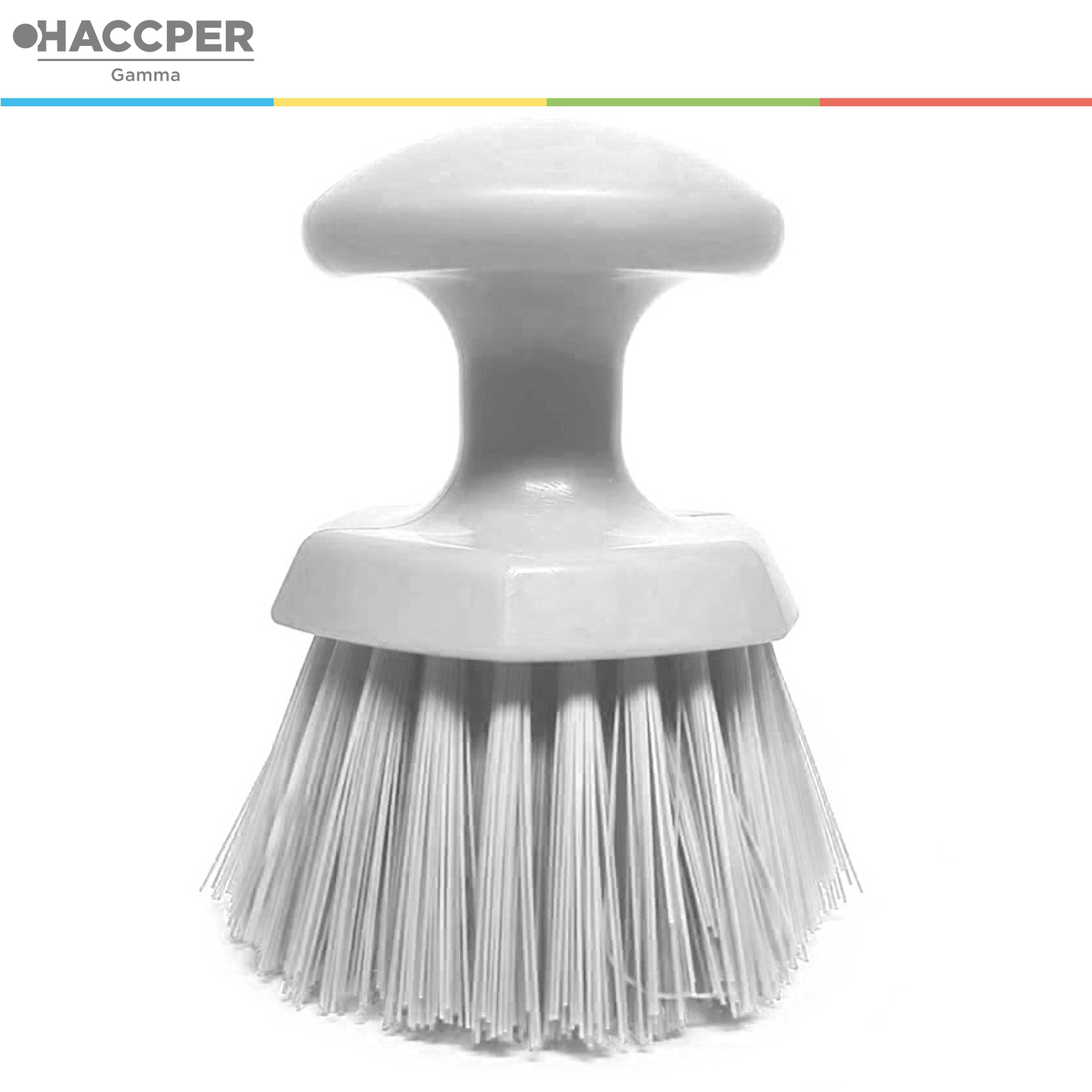 Щетка HACCPER ручная круглая, средней жесткости, белая