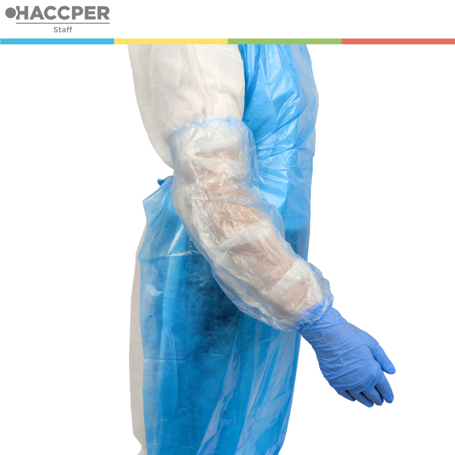 Нарукавник HACCPER Polytex одноразовый, 400x220 мм, 12 мкм, голубой, 2000 шт/кор