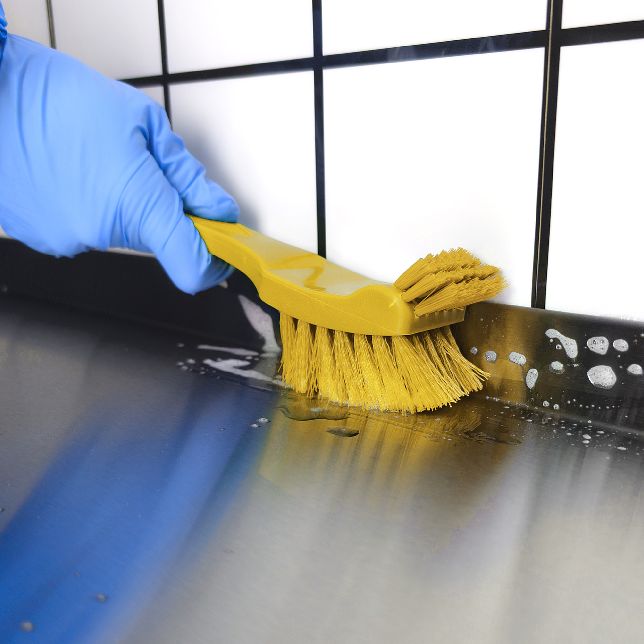 Щетка CONTROL POINT для мытья рабочих поверхностей 185 мм, жёлтая 