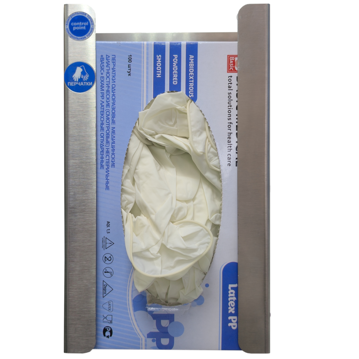  Диспенсер СONTROL POINT для перчаток, нержавеющая сталь