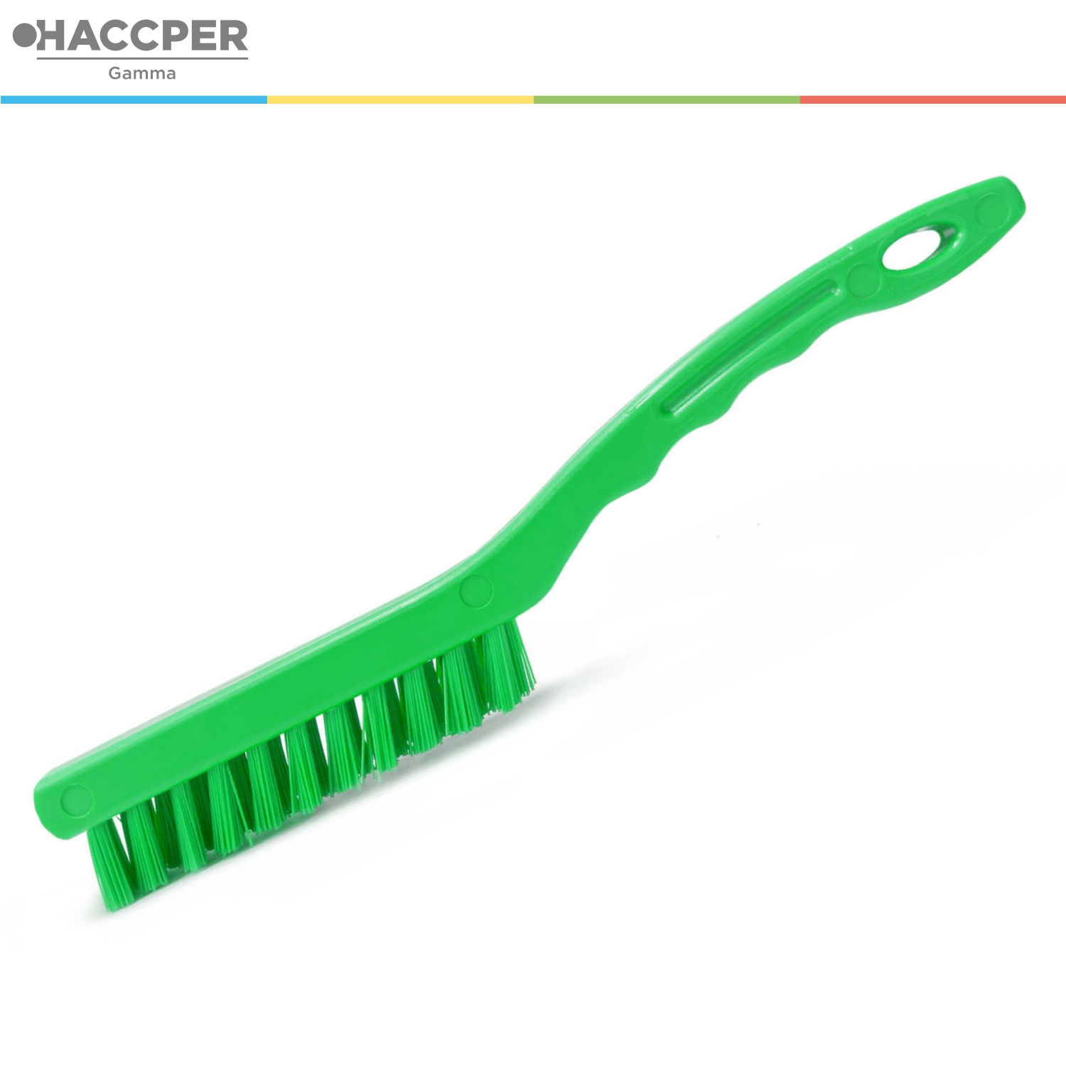 Щетка HACCPER узкая, для мелких деталей, короткий ворс, зеленая