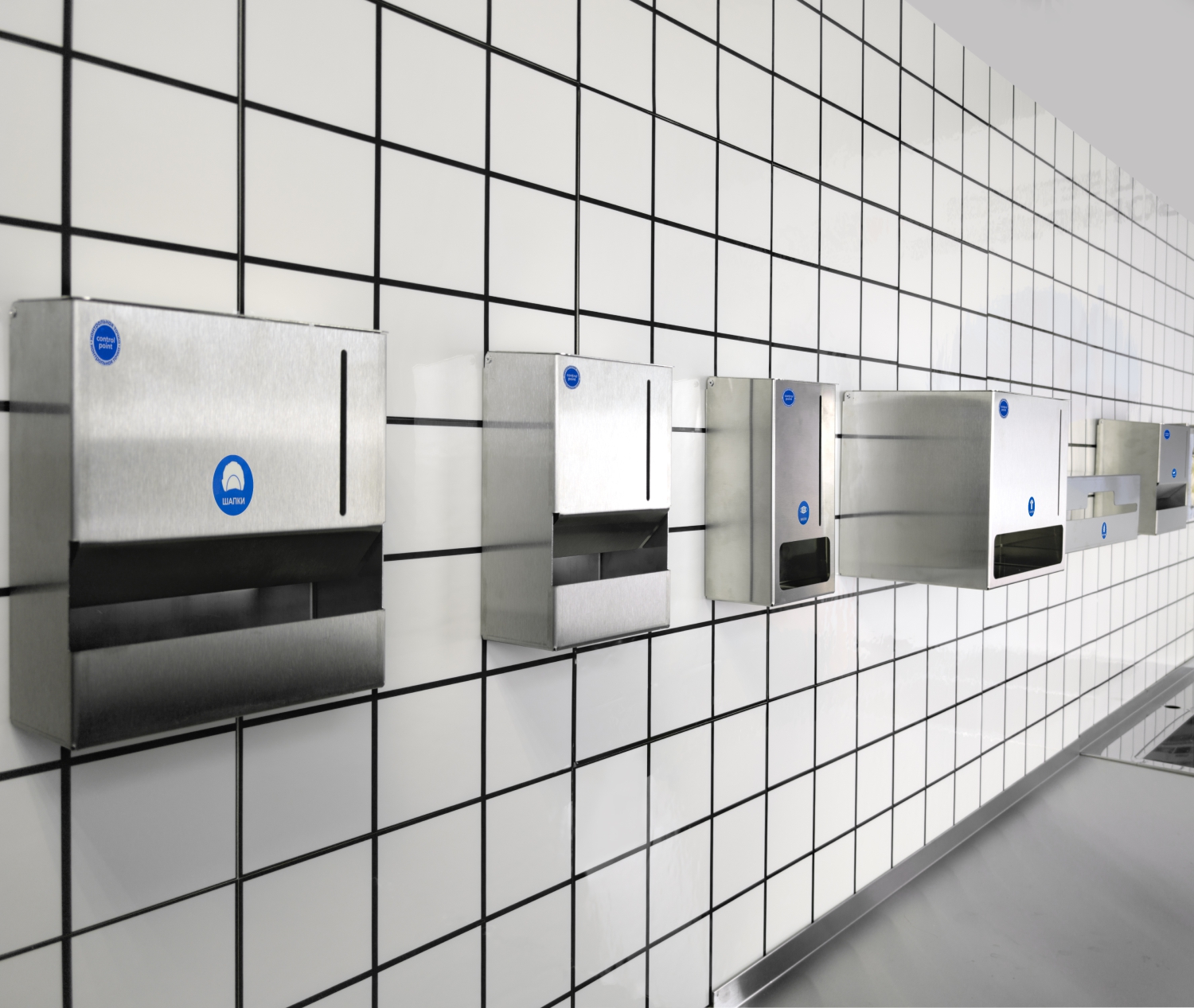 Диспенсер СONTROL POINT для нарукавников, нержавеющая сталь, 230х253х120 мм