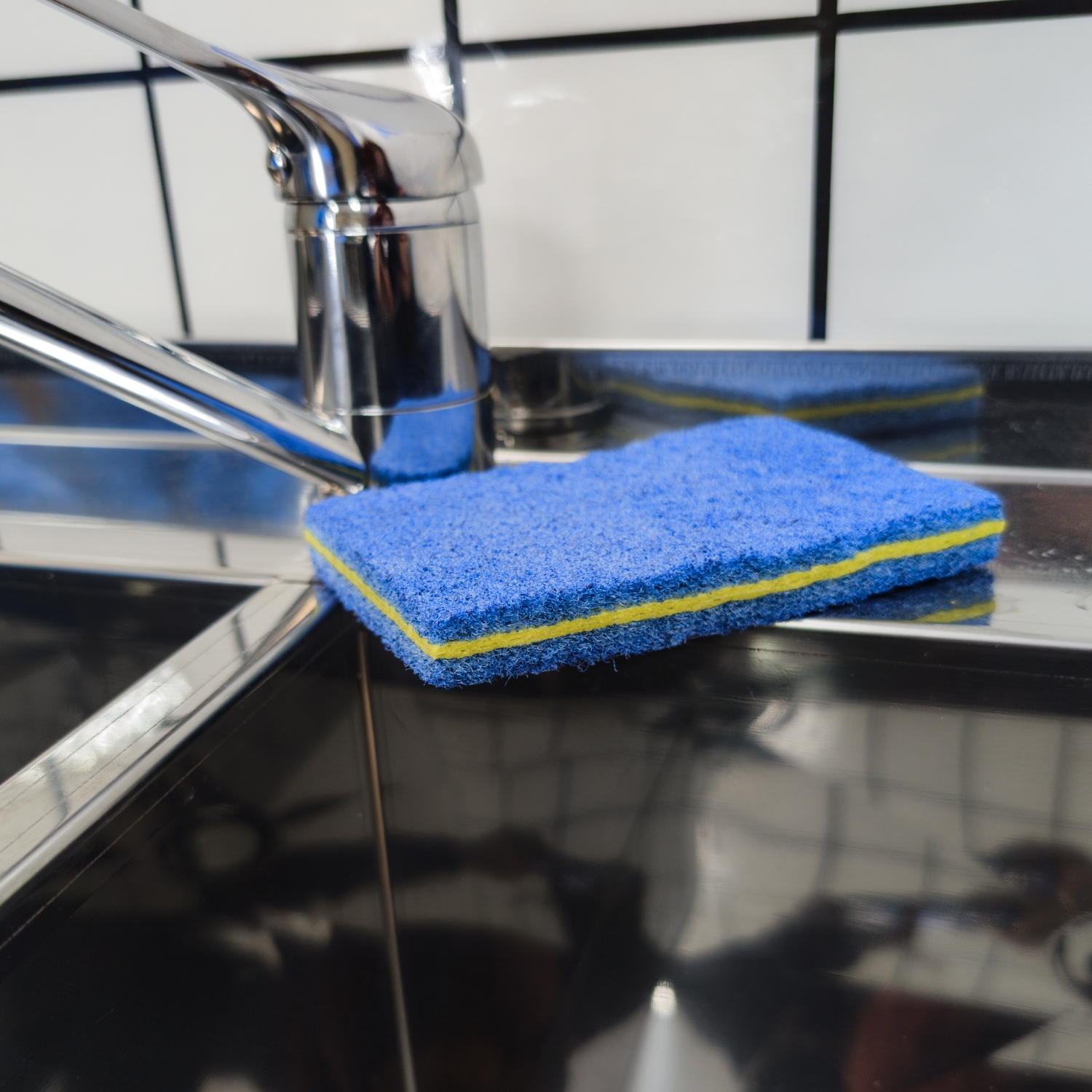 Сэндвич-пад HACCPER NoBrush, 130х85х15 мм, 5 шт/уп, синий/желтый