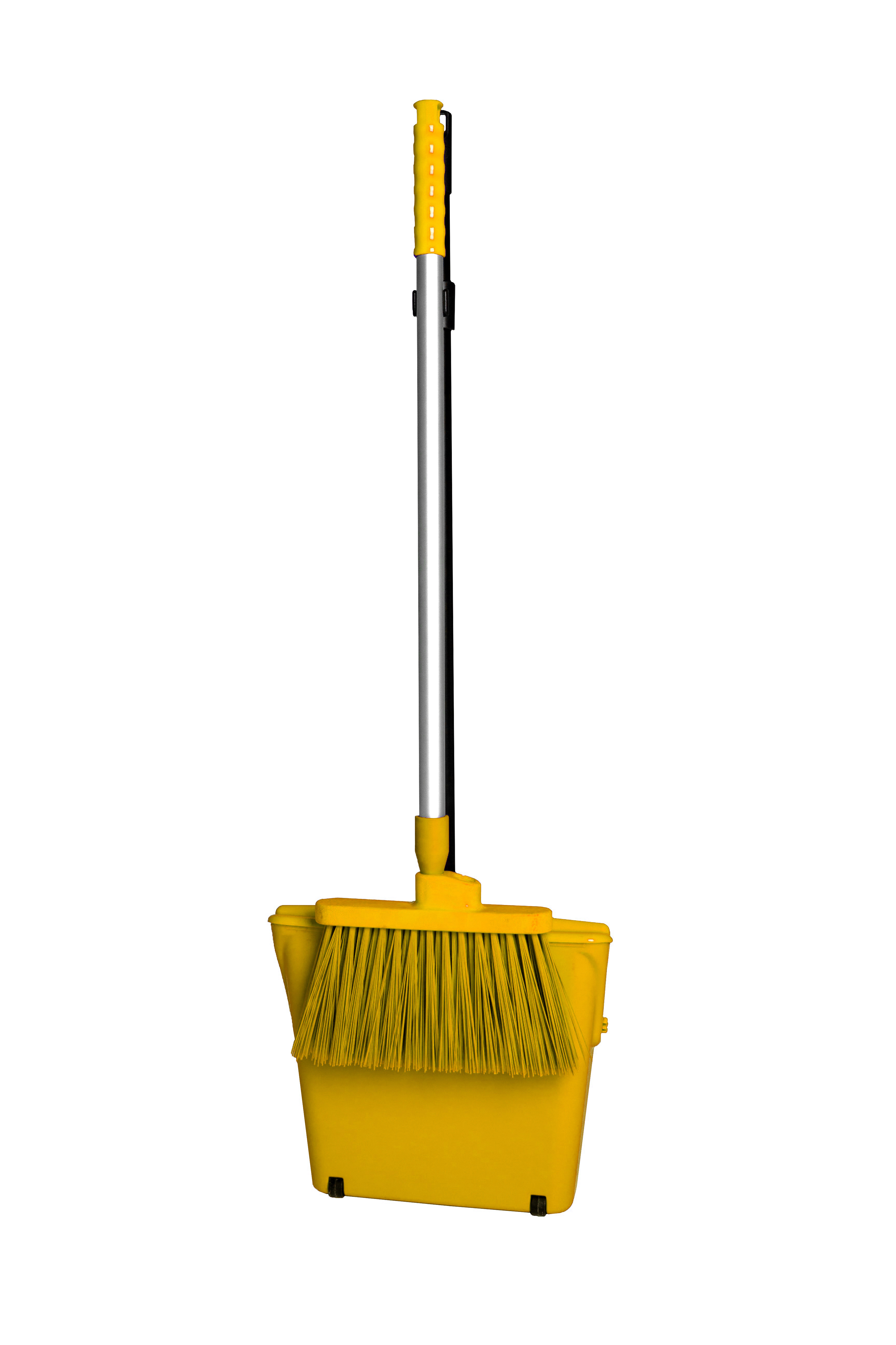Набор для подметания HACCPER совок-ловушка, метла и рукоятка, желтый