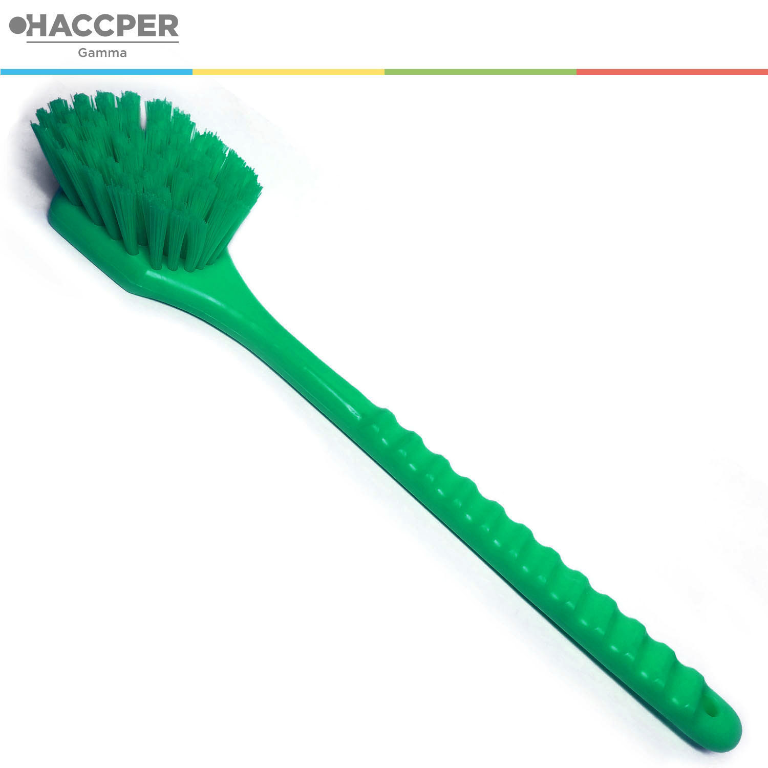 Щетка HACCPER с длинной ручкой, для мытья и оттирки, жесткая, 500 мм, зеленый