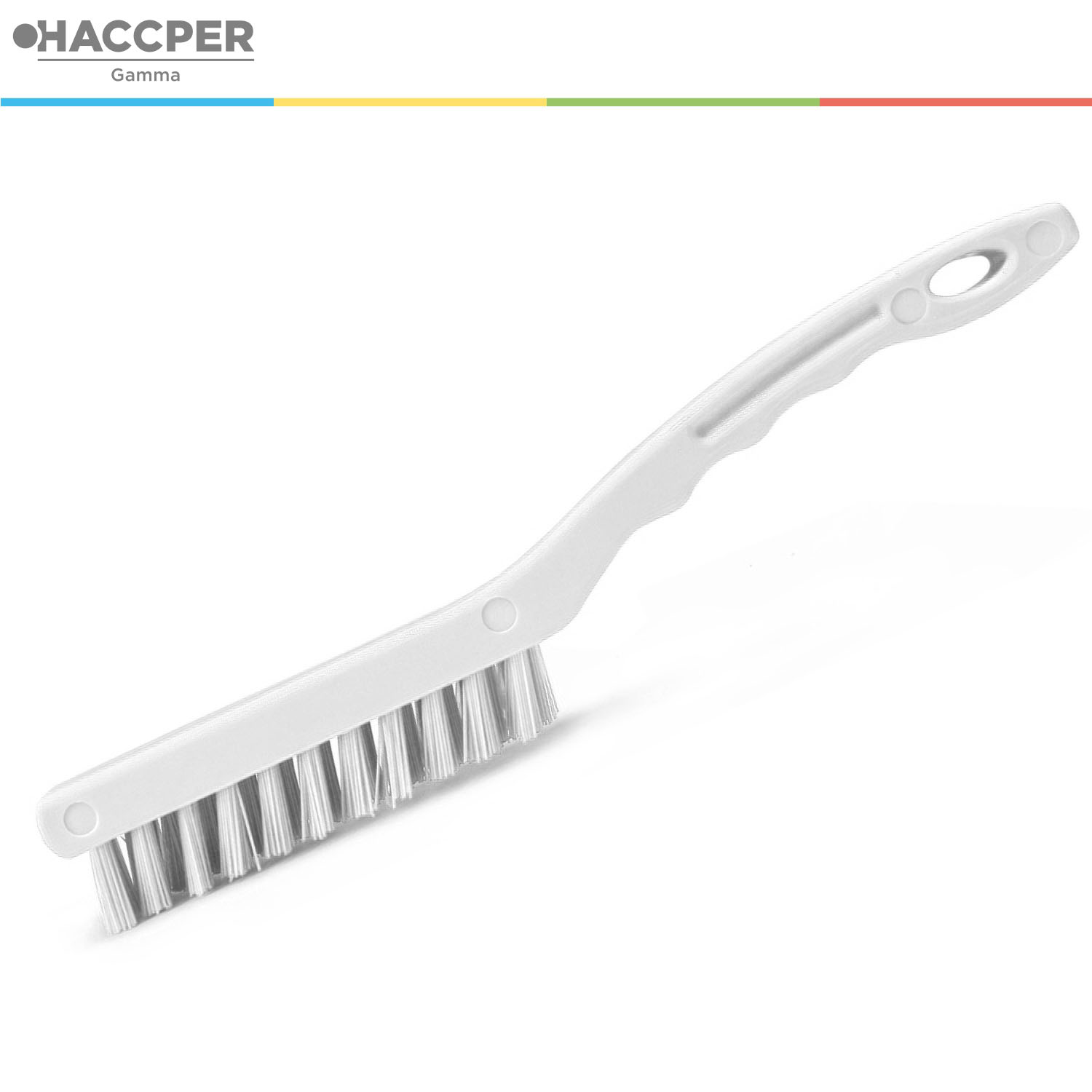 Щетка HACCPER узкая, для мелких деталей, короткий ворс, белая