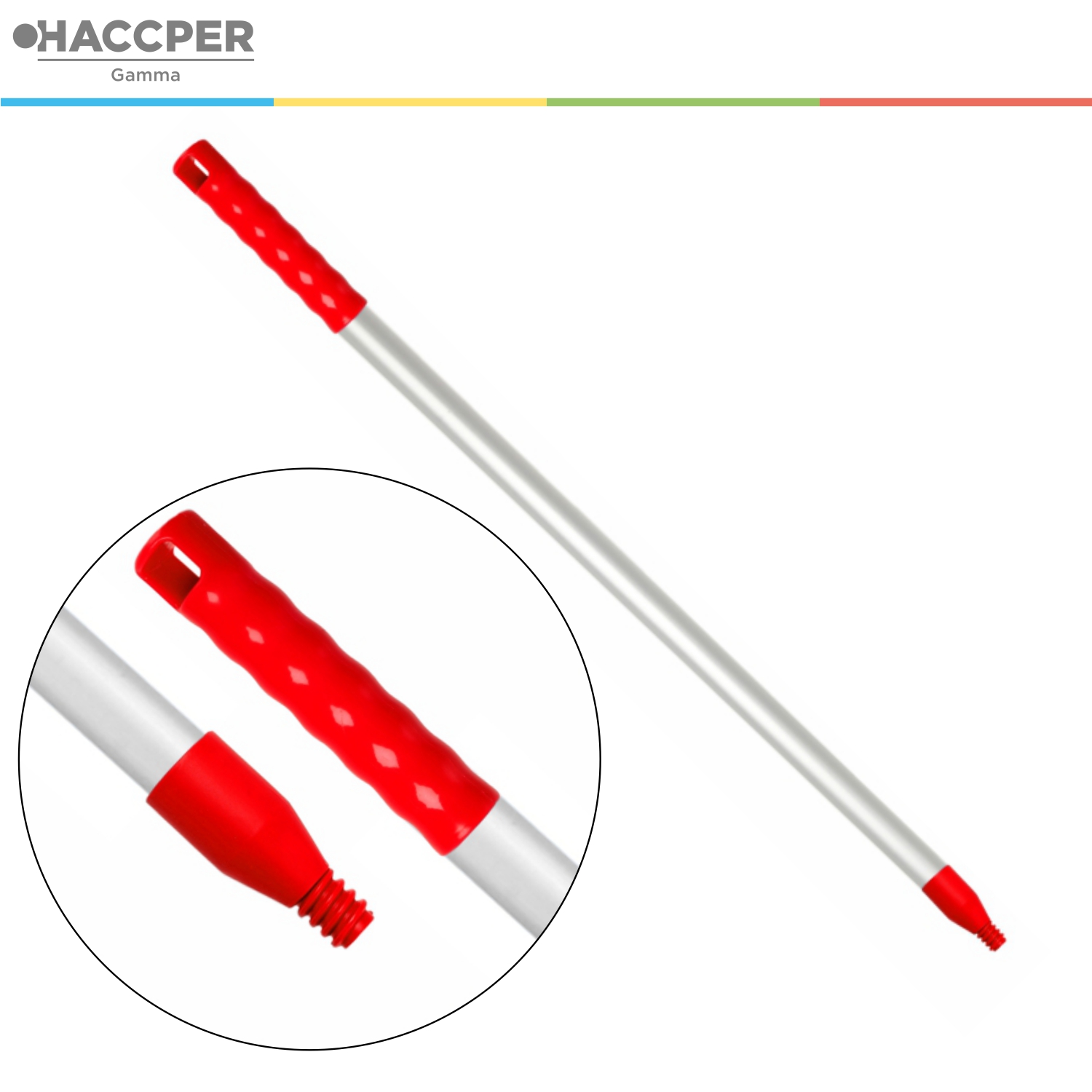 Рукоятка алюминиевая HACCPER Control Point, 750 мм, красный