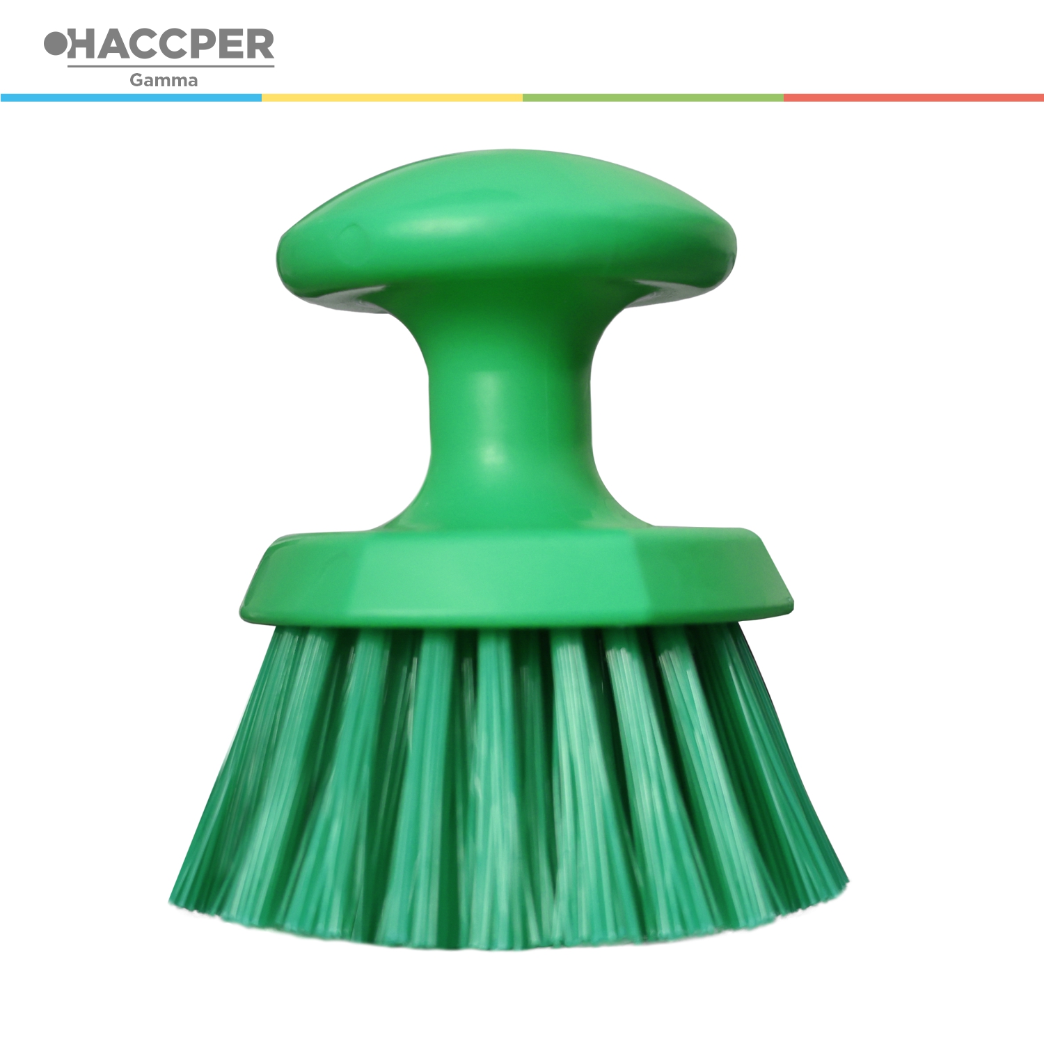 Щетка HACCPER ручная круглая, средней жесткости, зеленая