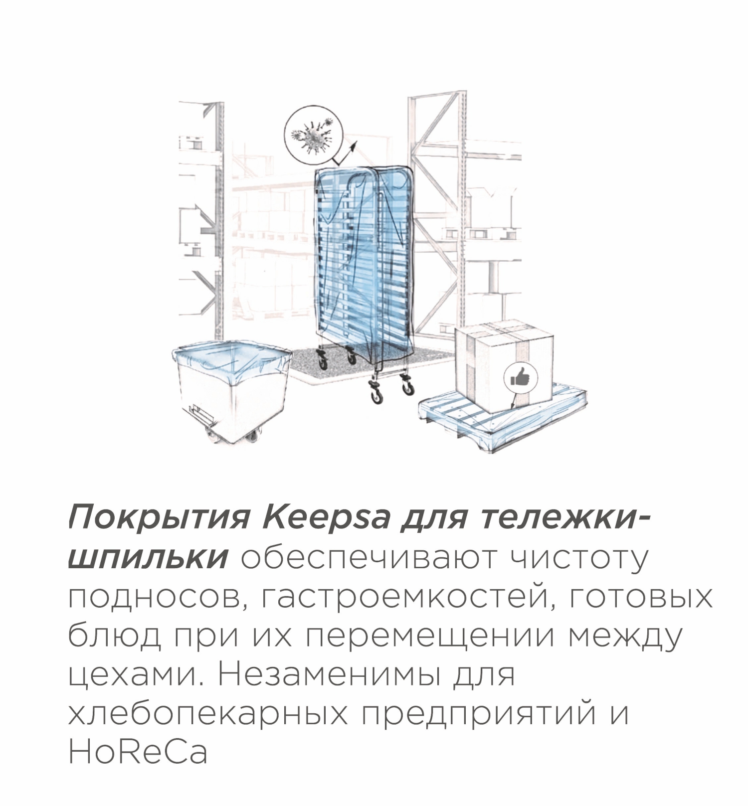 Покрытие HACCPER Keepsa для стеллажа-шпильки перфорированное 850х700х2100 мм