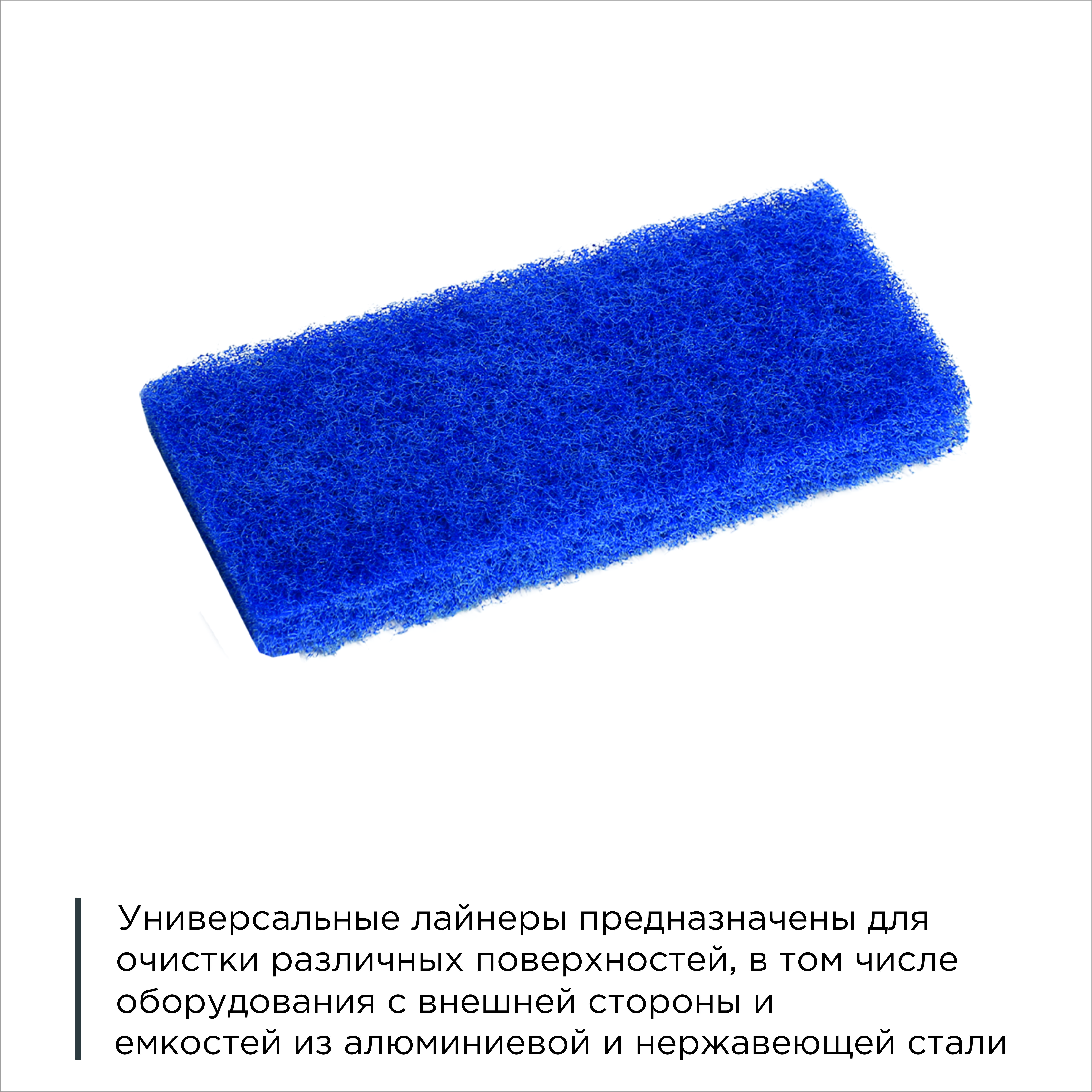Лайнер абразивный (пад) HACCPER NOBRUSH Blue liner 501 для очистки стен и поверхностей, 250*120 мм 
