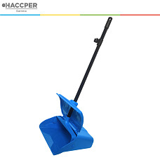 Совок-ловушка HACCPER с крышкой и фиксатором щетки, синий