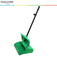 Совок-ловушка HACCPER с крышкой и фиксатором щетки, зеленый