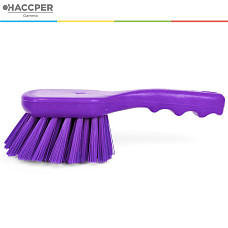 Щетка HACCPER с короткой ручкой для мытья и оттирки, жесткая, фиолетовая