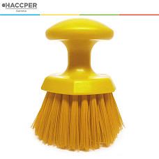 Щетка HACCPER ручная круглая, средней жесткости, желтая