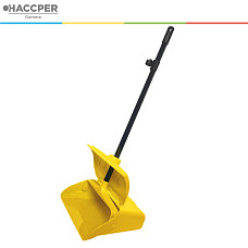 Совок-ловушка HACCPER с крышкой и фиксатором щетки, желтый