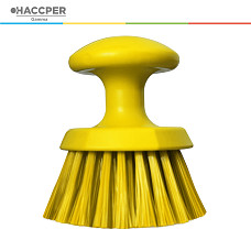 Щетка HACCPER ручная круглая, средней жесткости, желтая