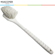 Щетка HACCPER с длинной ручкой, для мытья и оттирки, жесткая, 500 мм, белая