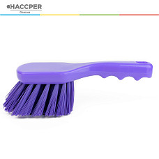 Щетка HACCPER с короткой ручкой для мытья и оттирки, жесткая, фиолетовая