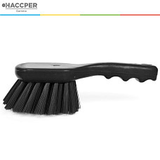 Щетка HACCPER с короткой ручкой для мытья и оттирки, жесткая, черная