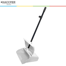 Совок-ловушка HACCPER с крышкой и фиксатором щетки, белый